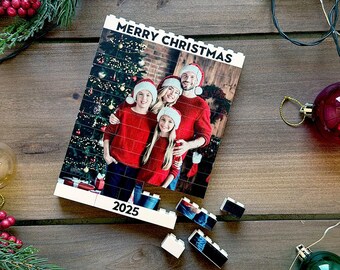 Personalized Christmas Photo Block, Puzzle, Picture Blocks, Custom Christmas Gift, Brick Photo Puzzle, Best Christmas Gift, Unique Gift