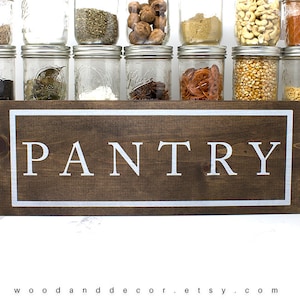 Pantry, Pantry Sign, Wood Sign, Wood Decor, Farmhouse Style Sign, Pantry Decor, Kitchen Sign, Custom Wood Sign, Kitchen Gift, Rustic Signs