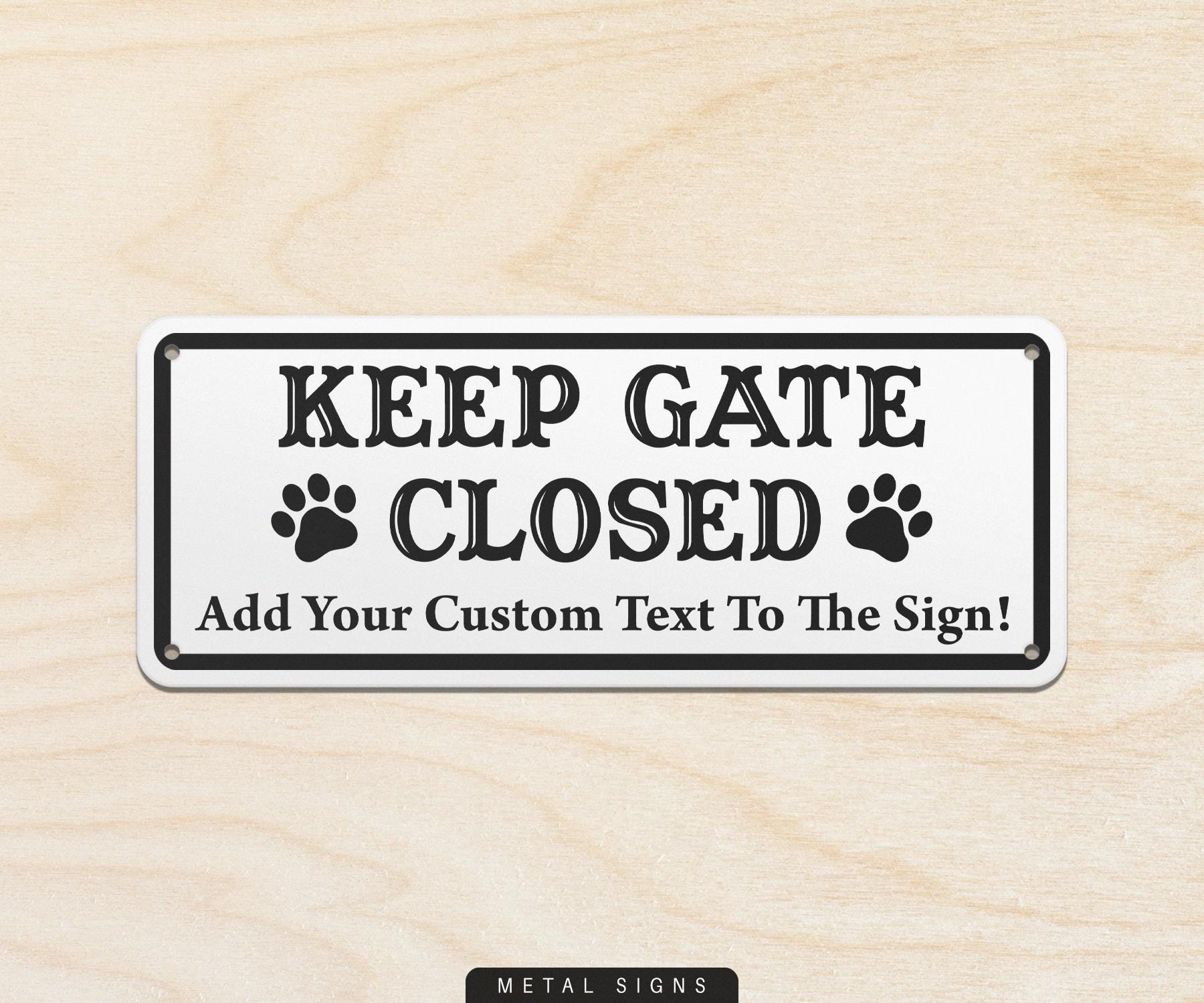 Please Shut The Gate (To Keep Dog In) Sign Plaque 15cm X 7cm Or ... - EBay - Foto 7