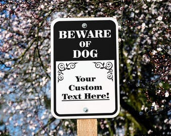 Custom Beware of Dog Metal Sign: Personalized Property Protection