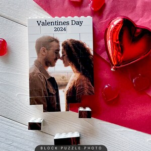 Foto de ladrillo, regalo de San Valentín, rompecabezas personalizado, bloques de fotos personalizados, regalo con foto personalizado, regalo único, bloque de construcción, regalo de amor imagen 4