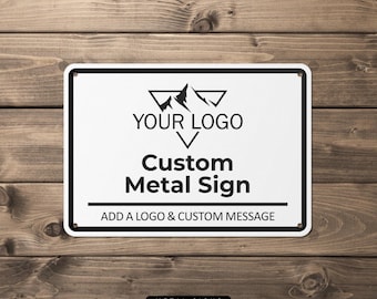 Custom Logo Metal Sign, Custom Logo Sign, Logo on a Sign, Custom Logo, Outdoor Metal Sign, Full Color Logo, Weatherproof, Business Signs