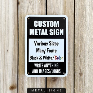 Custom Sign, Aluminum Metal Sign, Deliveries Sign, Personalized, Custom Message, Parking Sign, Outdoor Sign, Business Sign, Property Sign 画像 10