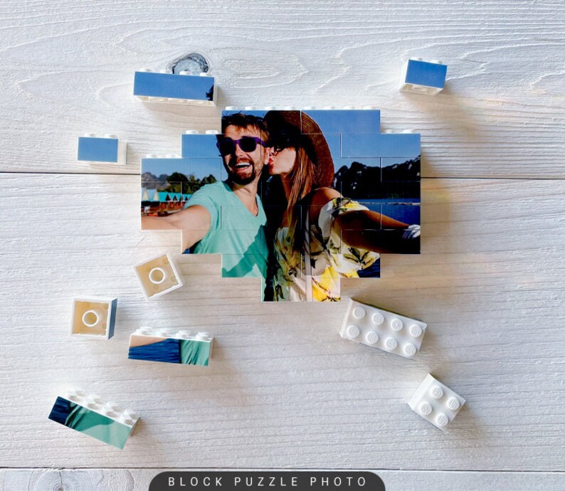 Foto de ladrillo, regalo de San Valentín, rompecabezas personalizado, bloques de fotos personalizados, regalo con foto personalizado, regalo único, bloque de construcción, regalo de amor imagen 8