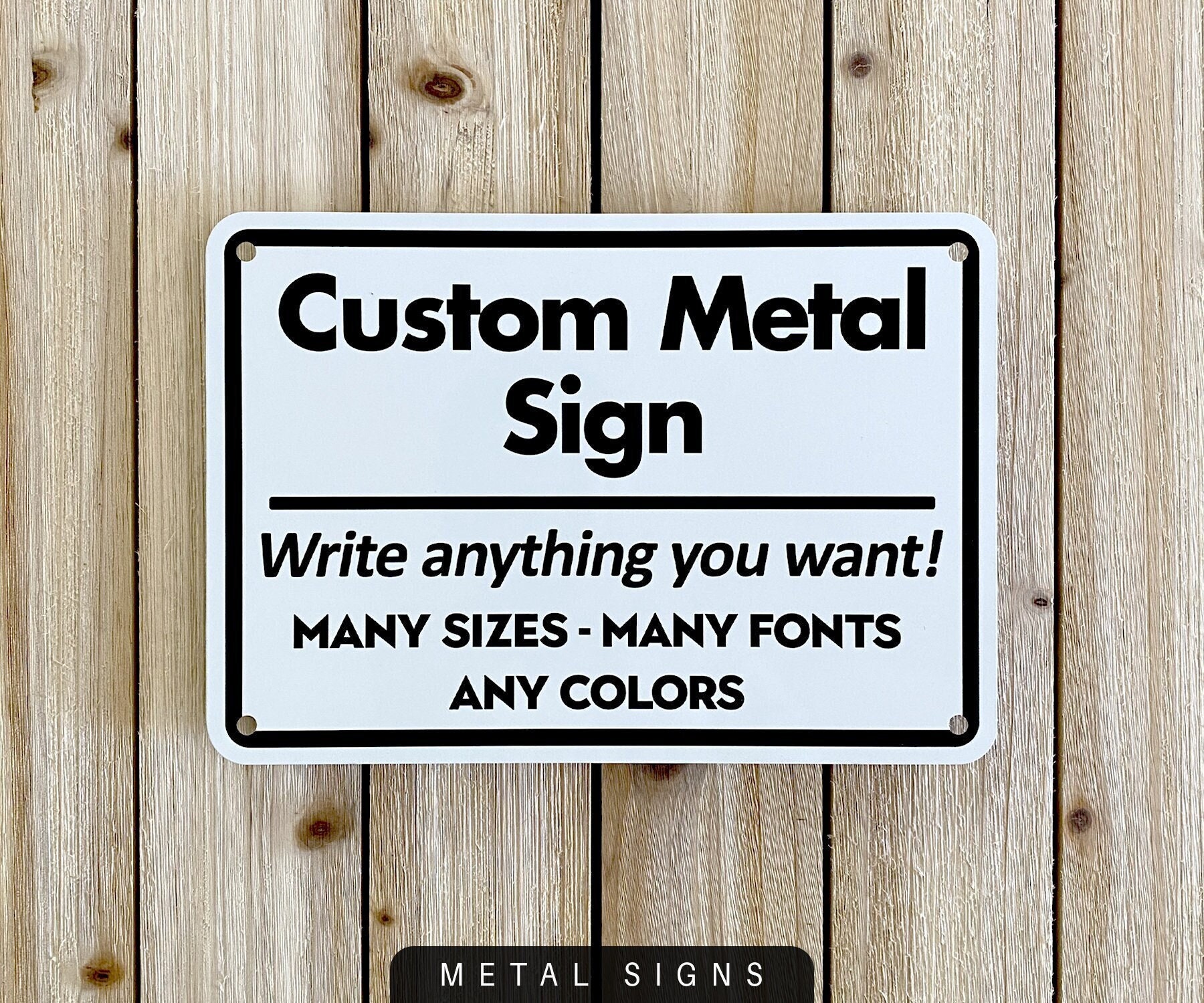 Custom Sign, Aluminum Metal Sign, Deliveries Sign, Personalized, Custom Message, Parking Sign, Outdoor Sign, Business Sign, Property Sign