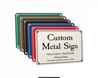 Custom Sign for Wall, Personalized Signs, Many Fonts and Colors, Elegant Border, Outdoor Signage