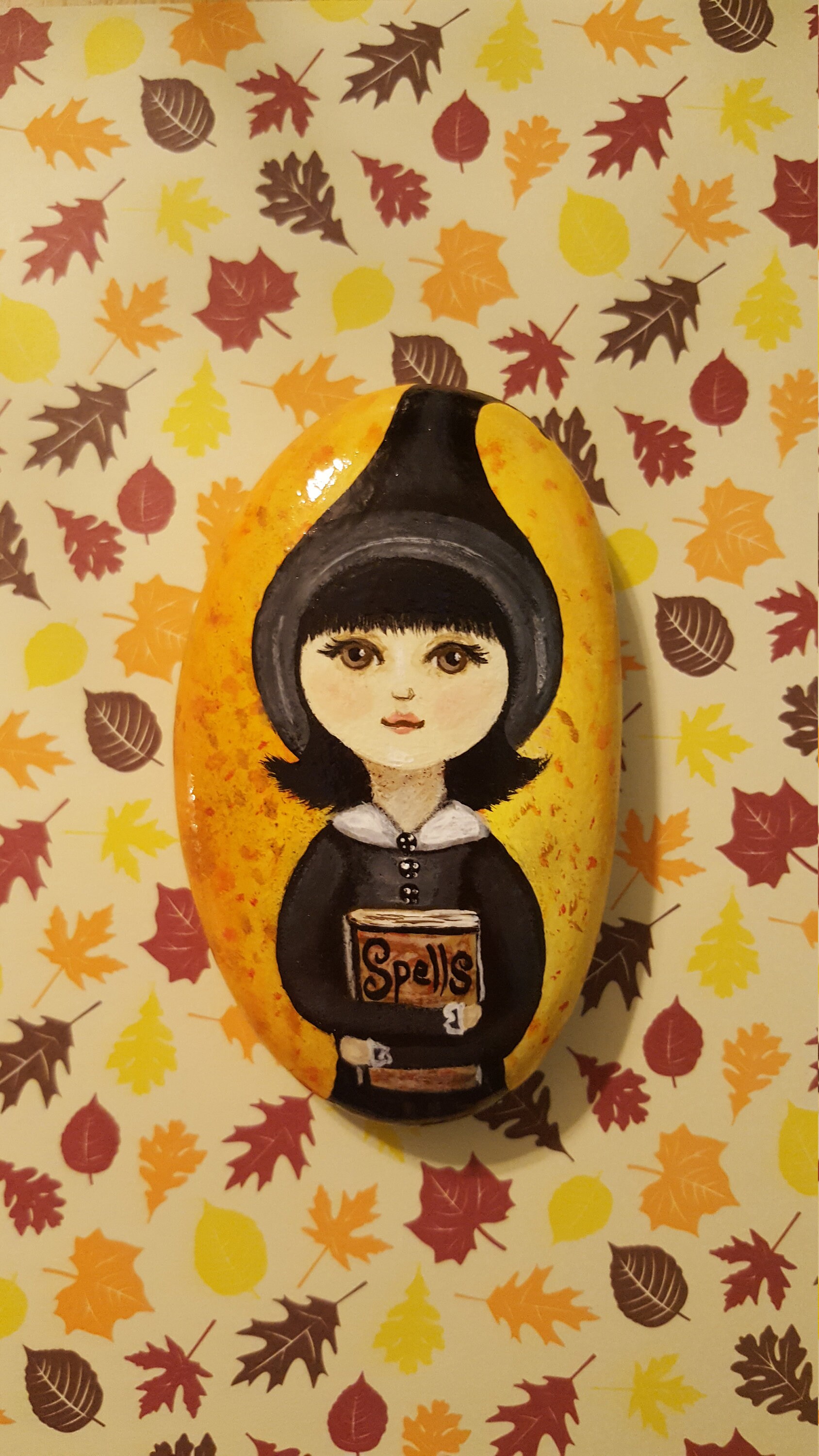 3 Hand Painted Halloween Witch Rocks - Etsy