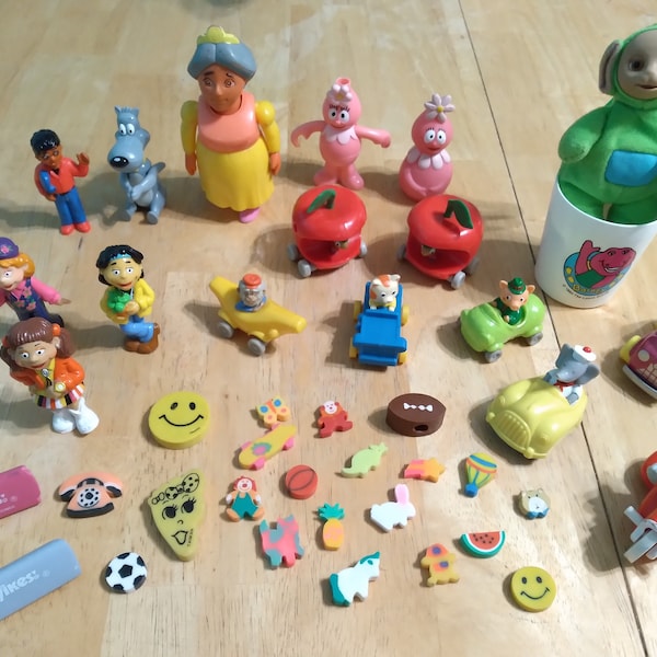Mostly vintage toys and erasers. Ranging in dates from 1987-2009