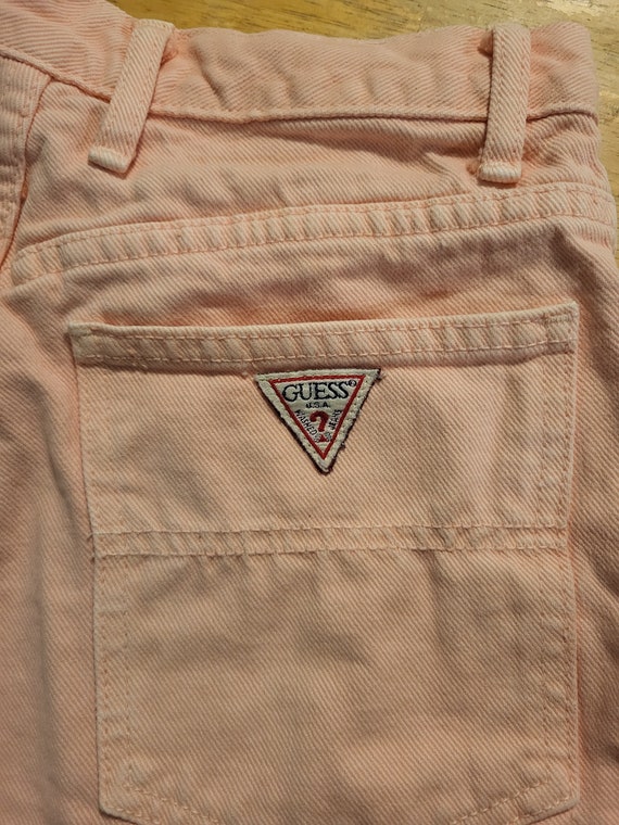 Vintage Guess Jeans Women's Shorts peach 28 inch … - image 2