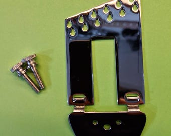 12-string trapeze tailpiece & bracket to replace Rickenbacker R + 2 Strap bolts