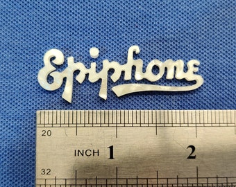 2 pcs Epiphone vintage italic style MOP mother of pearl pearloid inlay logo for headstock