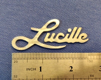 2 pcs BB King Lucille MOP mother of pearl pearloid inlay logo for headstock