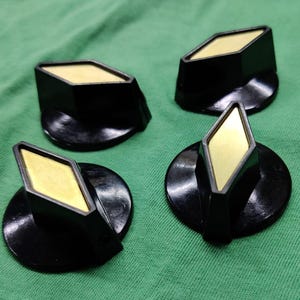 John Lennon 4-delars Rickenbacker TV / Spis Svarta och gyllene diamant bakelitknoppar för gitarrer 325, capri och andra modeller