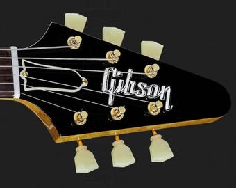 Flying V 58' 3D-kop met verhoogde letters, echt ZILVEREN badlogobadge metallic