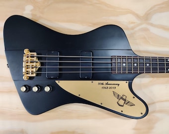Thunderbird Aniversary bass golden pickguard and trc truss rod cover set
