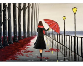 fine art print, umbrella print, print of umbrella, girl with umbrella, umbrella art print,