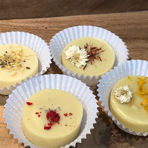 Botanical Lotion Bar, Essential oil scented Natural Hands and Body Solid Lotion, Dry Skin Remedy, Naked Lotion Bars