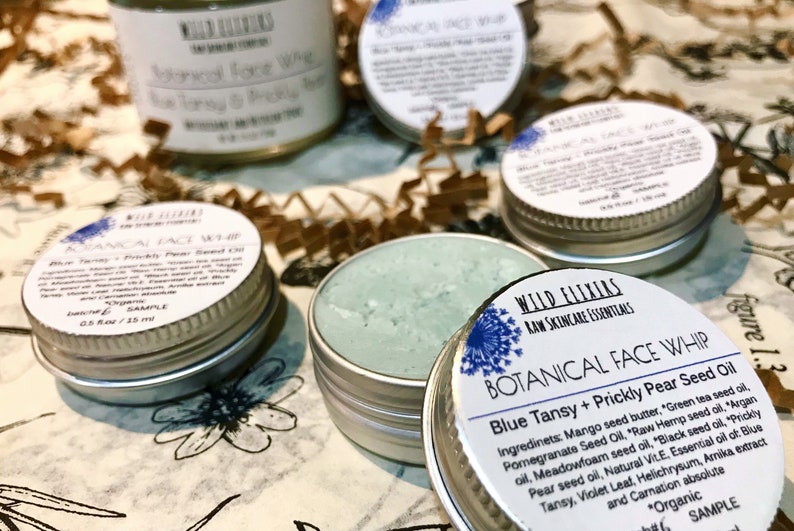 Blue Tansy & Prickly Pear Face Whip, Flower Elixir Whipped Face Butter, botanical supernutrients, nourish and replenish dry tired skin 画像 6