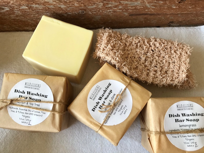 Dish Soap Bar Zero Waste Dishwashing Soap 7.5oz Bar Etsy