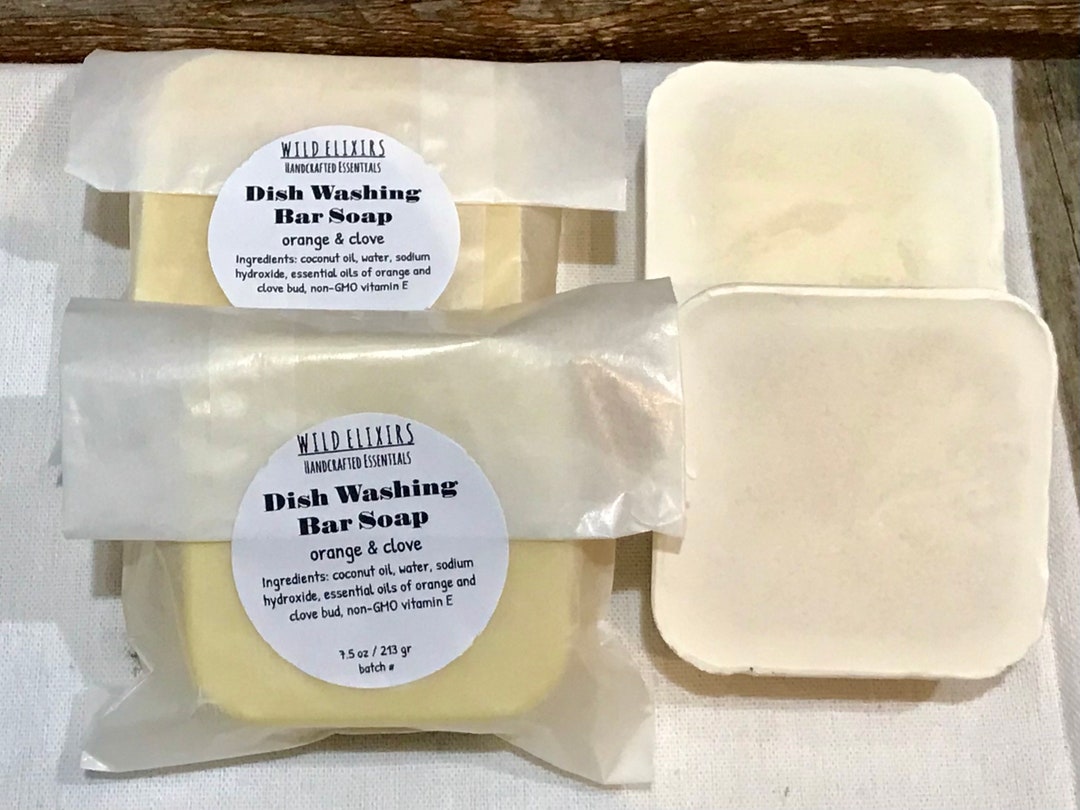 Bulk Dish Soap, 4 Pack Dishwashing Bars 5.5 Oz Each, Scented With Pure