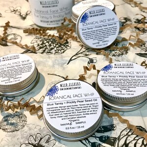 Blue Tansy & Prickly Pear Face Whip, Flower Elixir Whipped Face Butter, botanical supernutrients, nourish and replenish dry tired skin 画像 7