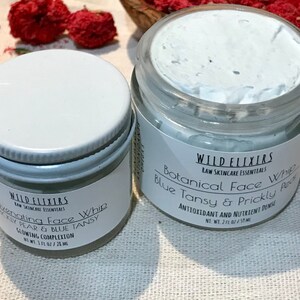 Blue Tansy & Prickly Pear Face Whip, Flower Elixir Whipped Face Butter, botanical supernutrients, nourish and replenish dry tired skin 画像 4