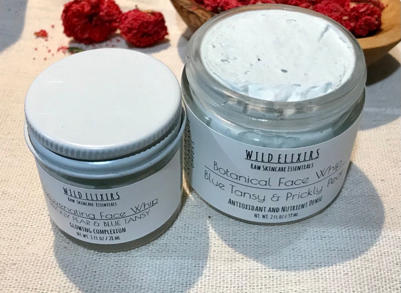 Blue Tansy & Prickly Pear Face Whip, Flower Elixir Whipped Face Butter, botanical supernutrients, nourish and replenish dry tired skin 画像 4