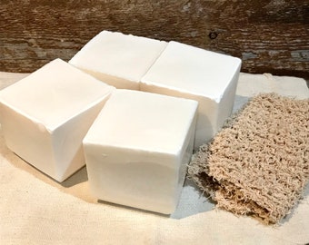 4 pack dish soap bars, bulk dishwashing soaps 5.5 oz each, unscented plain soap, high cleansing soap, zero waste dish soap bulk