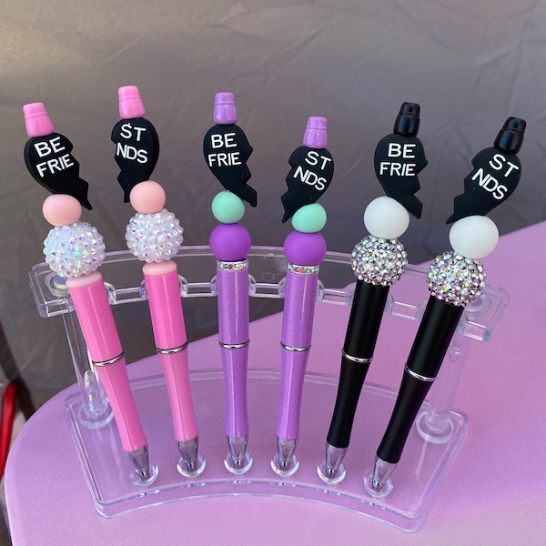 BFF Pen Set| Beaded Pen| Silicone Beads| BFF | Friends | Unique Gifts | BFF Focal