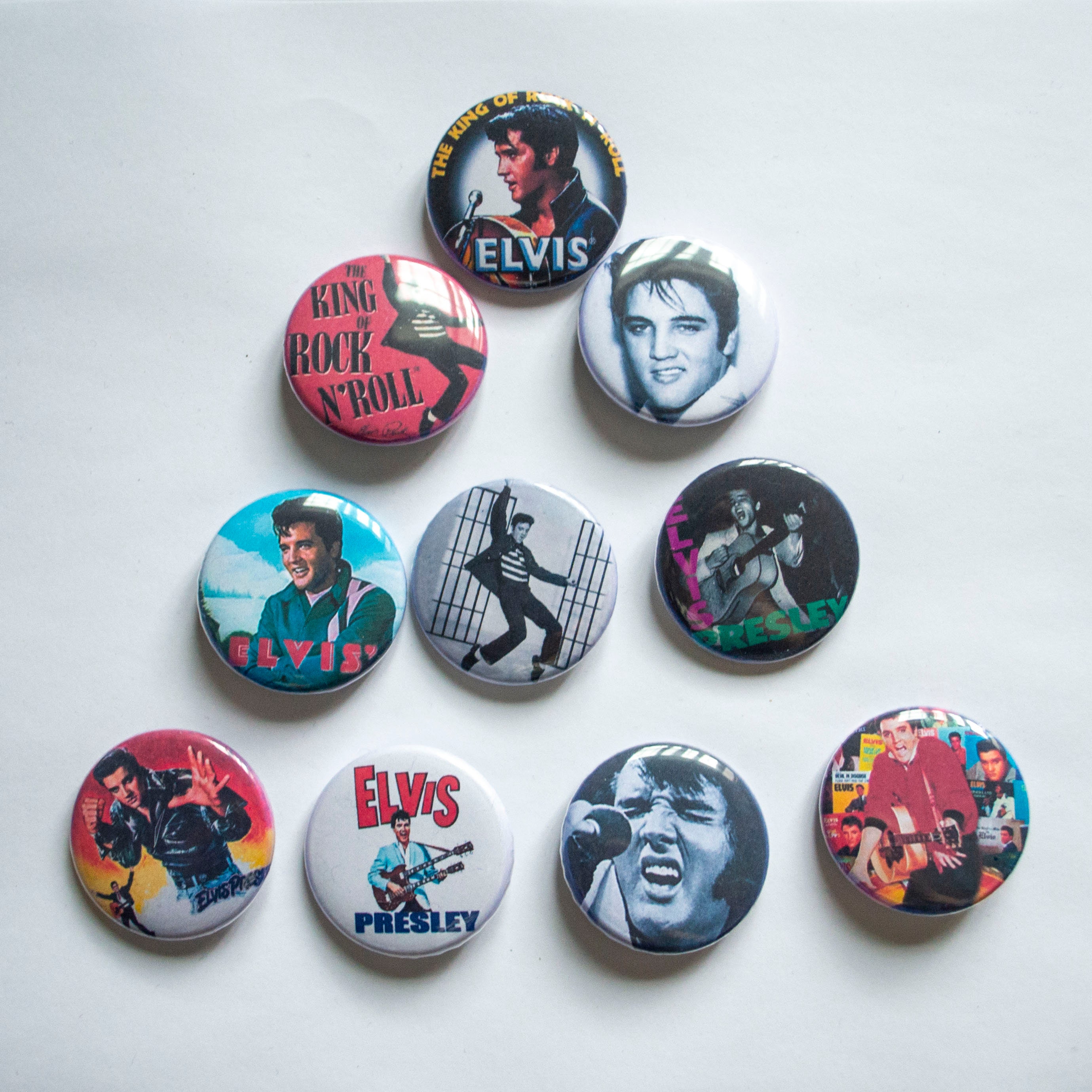 Elvis Presley rock and roll pin buttons badges 38mm | Etsy