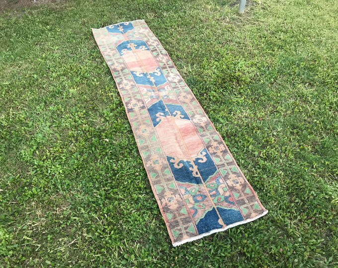 Vintage Rug Runner,Oushak Runner Rug,Narrow Runner Rug,Turkish Runner Rug,Bohemian Runner Rug,Handmade Runner Rug,Entryway Runner Rug,Runner
