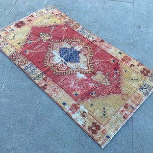 Vintage Turkish Muted Colors Decorative Rugs. Oushak Area Rug, Vintage Area Rug, Home Decor Area Rug, Turkish Oushak Rug, Handmade Area Rug