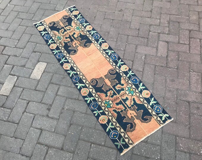 Turkish Runner Rug, Oushak Runner Rug, Vintage Runner Rug, Boho Runner Rug, Bohamian Runner Rug, Azteck Runner Rug, Vintage Rug, Oushak Rug,