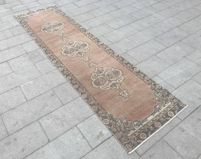 Vintage Runner Rug,Turkish Runner Rug,Oushak Runner Rug,Area Rug,Boho Runner Rug,Entryway Runner Rug,Floor Runner Rug,Bohemian Runner Rug,