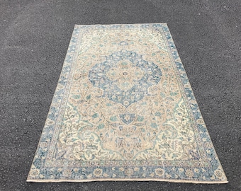 8'07 x 4'76 Feet,Large Area Rug,Oushak Large Rug,Pretty Home Decor Rug,Turkish Large Rug,Floor Large Rug,Oushak Rug,Vintage Rug,Bohamian Rug
