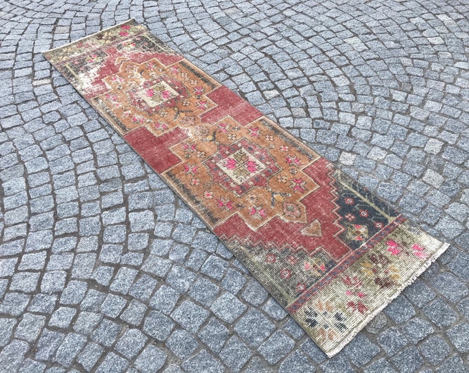 Vintage Runner Rug, Oushak Runner Rug, Floor Runner Rug, Entry Way Runner Rug, Boho Runner Rug, Bohamian Runner Rug, Azteck Runner Rug,