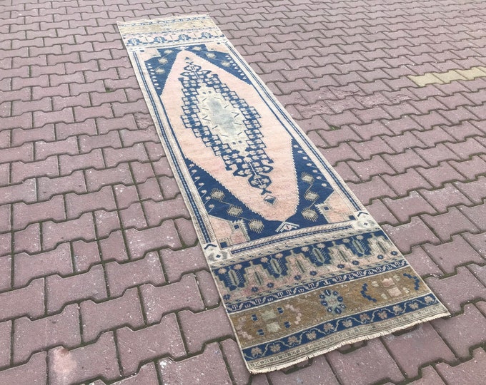Vintage Runner Rug,Kitchen Runner Rug,Oushak Runner Rug,Boho Runner Rug,Turkish Runner Rug,Entryway Runner Rug,Bedroom Rug,Turkish Rug,