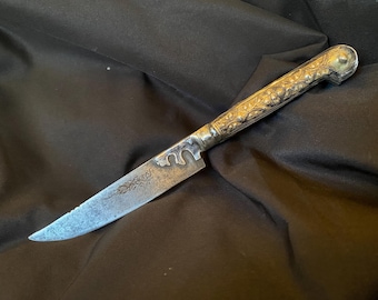 Antique Ottoman Silver Handle Knife – Dated 1864 (H.1280), Hand Forged Blade