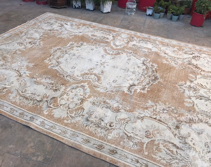 Vintage Large Rug, Oushak Large Rug, Turkish Large Rug, Vintage Rug, Boho Large Rug, Floor Large Rug, Azteck Large Rug, Bohamian Large Rug,