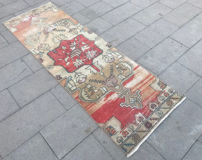 Vintage Kitchen Rug,Oushak Handmade Rug,Turkish Vintage Rug,Area Rug,Bohemian Rug,Oriental Vintage Rug,Home decor Rug,Farm house Pretty Rug,