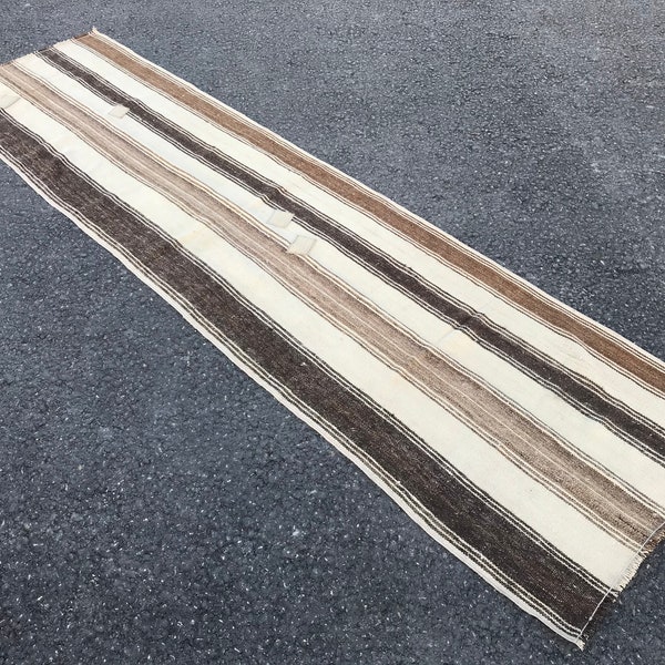 Natural Kilim Runner Rug,Striped Design Runner Rug,Vintage Runner Rug,Home decor Runner Rug,Turkish Runner Rug,Modern Runner Rug,Vintage Rug