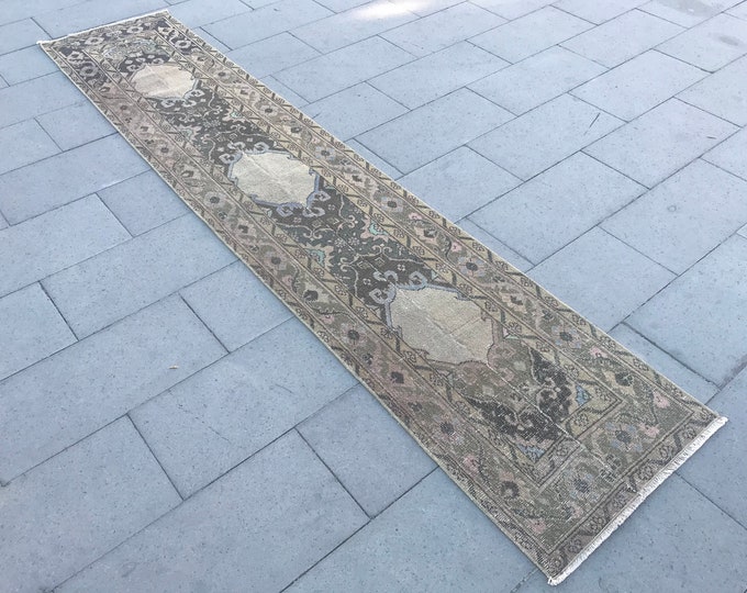 Floor Runner Rug, Oushak Runner Rug, Vintage Runner Rug, Home Decor Rug, Area Rug, Turkish Runner Rug, Bohomian Runner Rug,Boho Runner Rug,