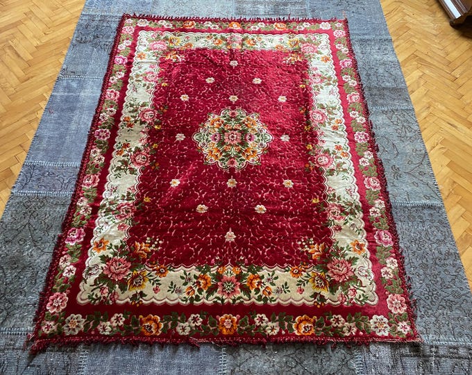 vintage floral 2 person bedspread, wall tapestry, turkish traditional bedspread, vintage bedspread, turkish bedspread, bedspread