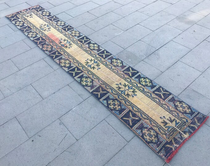 10'83 x 2'1 Feet,330 x 64 cm,Oushak Runner Rug,Vintage Runner Rug,Turkish Runner Rug,Boho Runner Rug,Floor Runner Rug,Bohemian Runner Rug,