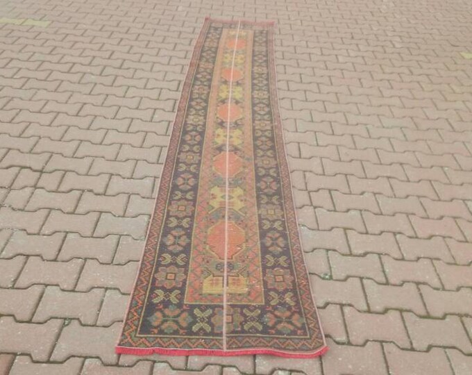 Vintage Runner Rug, Oushak Runner Rug, Bohemian Runner Rug, Turkish Runner Rug, Boho Runner Rug, Bohamian Runner Rug, Entry Way Runner Rug,