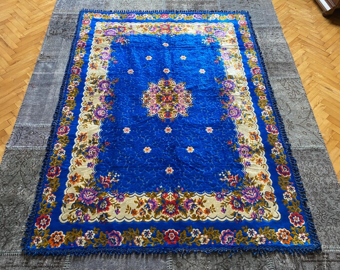 vintage floral 2 person bedspread, wall tapestry, turkish traditional bedspread, vintage bedspread, turkish bedspread, bedspread