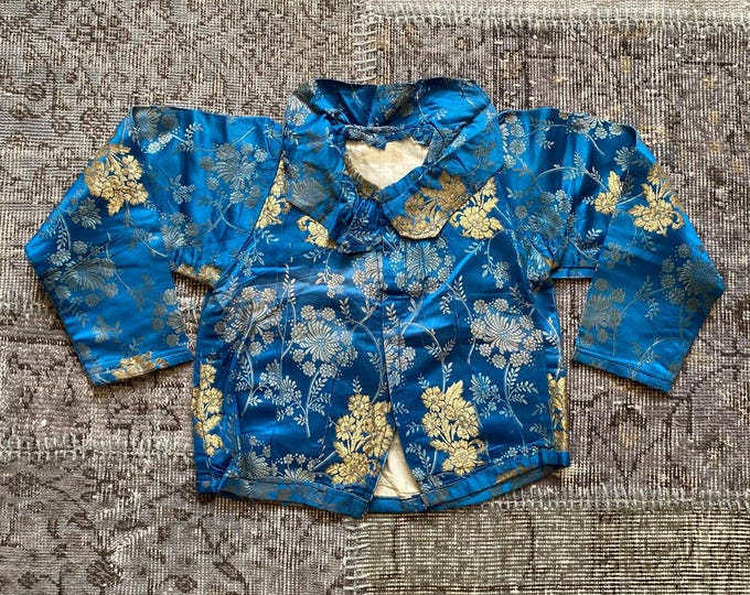Ottoman Floral Silk Cepken | Vintage Elmasiye Jacket Dress | Antique Women’s Collection Piece