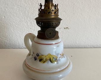 Antique white Opaline Oil Lamp | Ottoman Glass Oil Lamp | Vintage Opaline Lamp | Collectible Oil Lamp | Decorative Antique Lamp