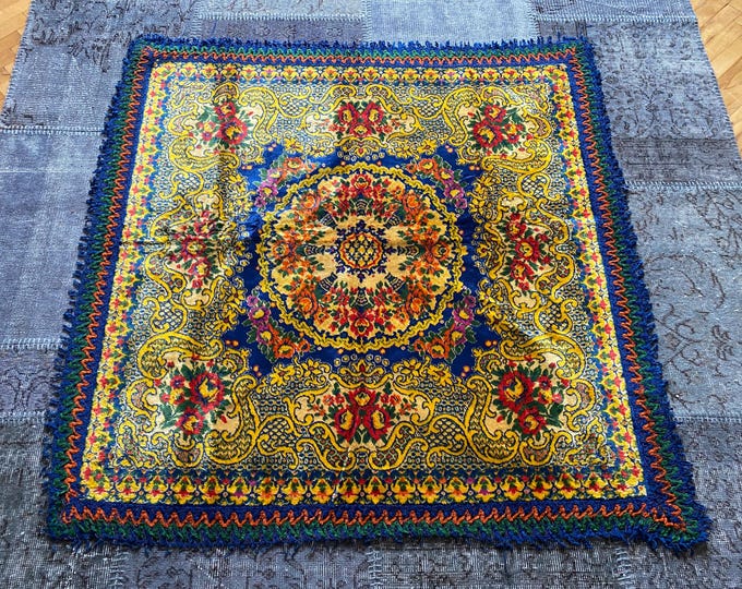 vintage floral tablecloth, wall tapestry, turkish traditional tablecloth, vintage tablecloth, turkish tablecloth