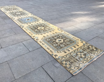 Oushak Runner Rug,Vintage Runner Rug,Turkish Runner Rug,Boho Runner Rug,Floor Runner Rug,Bohemian Runner Rug,Farm House Rug,Home Decor Rug,